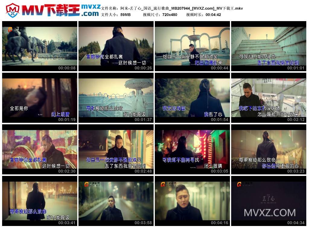 阿来-丢了心_国语_流行歌曲_MB207944